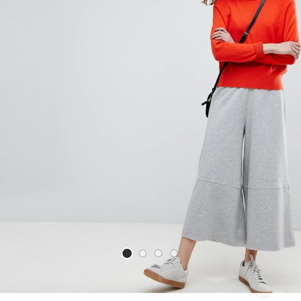 Asos cropped wide leg sweat pants